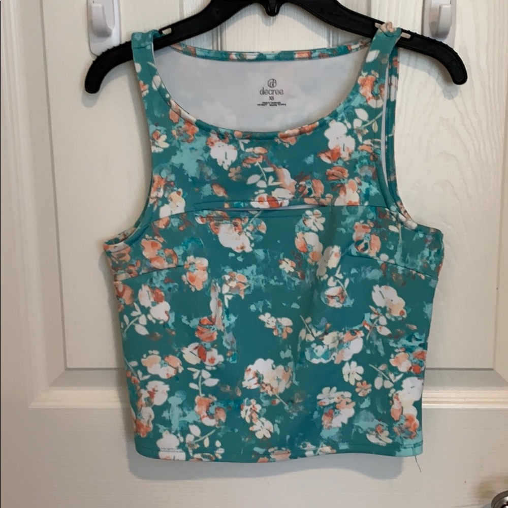XS Neoprene Crop Top with Chest Slit BARELY WORN
